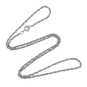 Estate Sterling Silver 925 1.8mm Rope Chain Necklace 18"